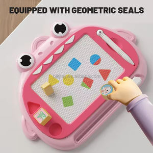 Mainan menulis Doodle edukasi anak-anak, papan gambar bentuk kartun untuk anak-anak - Product Image 5