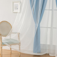 Rideaux à œillets double couche personnalisés, prix bas, voile transparent, rideaux de fenêtre, tissu de rideau enroulable pour la vente en gros de textiles de maison
