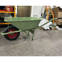Carretilla WB2203 para Construcción Industrial, Carretilla Resistente para Jardín con Rueda Neumática de 13'', Carretilla de Alta Resistencia
