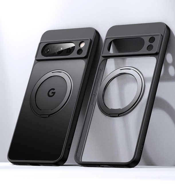 Trending Fashion PC+TPU Magnetic Transparent Hard Anti-Drop Protective Phone Case with Kickstand for Google Pixel 10 Pro XL 9