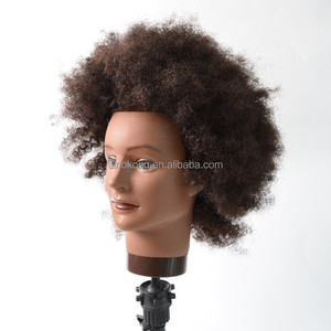 Wholesale Hair Dressing Headform 100% Human Hair Curly <strong>Hairdressing</strong> Afro <strong>Training</strong> Mannequin <strong>Head</strong> - Product Image 5