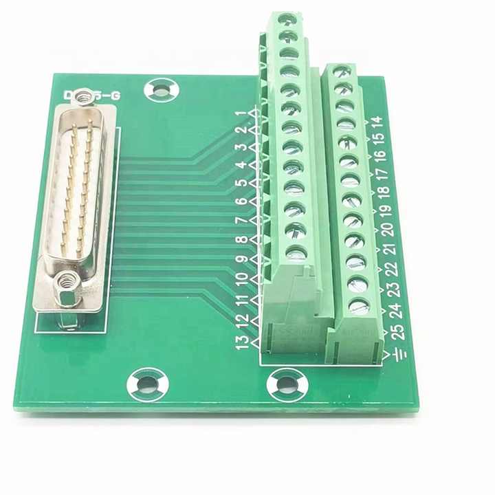 D-SUB DB25 Breakout Board Module Vertical Screw Terminal Male Connector ...