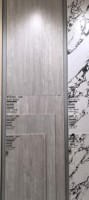 Pierre frittée de travertin gris mat 600x1200mm nouveau matériau pour chambre salon paysage hall piscine utilisation extérieure