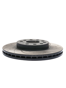 Frein de résolution silencieux secouant le rotor de frein à disque de frein de voiture marqué perforé pour Volkswagen Thing <span class=keywords><strong>Tiguan</strong></span> <span class=keywords><strong>Allspace</strong></span> Touareg Hybrid - Product Image 5