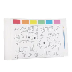 Vente en gros Papier de remplissage couleur pour dessin animé aquarelle pour enfants avec son propre pigment