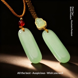 Colgante de imitación '<span class=keywords><strong>Paz</strong></span> <span class=keywords><strong>y</strong></span> Serenidad' para llavero de coche, verde claro, sencillo, de alta gama, accesorio unisex para collar - Product Image 2