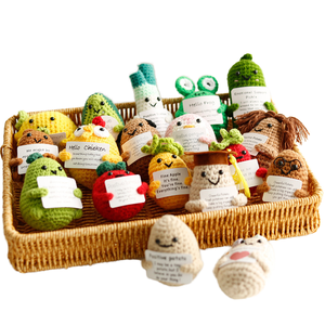 Jouets en peluche personnalisés par le fabricant, vente chaude, pomme de terre positive en tricot, jouet en peluche pour le soutien émotionnel, jouet en peluche en crochet, poupée en forme de légume, CPC - Product Image 5