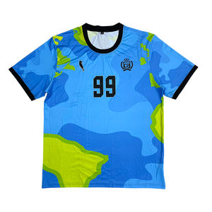 Camiseta de Fútbol Personalizada con Cuello Redondo, Diseño Impreso, Ligera, Transpirable, de Poliéster, Estilo Oversize - Product Image 2