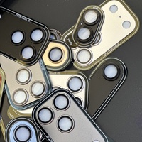Anneau de protection d'objectif d'appareil photo en métal givré pour iPhone 17 Pro Max 17 Pro Air, film de protection d'objectif en verre trempé anti-rayures 9H