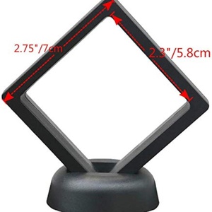 3D Transparent Acrylic <b>Floating</b> Frame Display Holder Stands with Customized Color & Size for Jewelry - Product Image 3