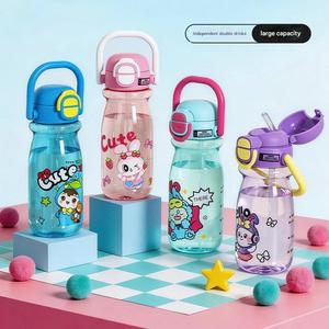 Nueva Botella de Agua de Plástico con Estilo y Pajita, 650-780ml, Antiderrames, Libre de BPA, Vaso para Beber para Estudiantes, Vaso Portátil de Verano - Product Image 4