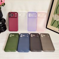 Coque de téléphone portable mate pour iPhone 18 Pro Max/18 Pro/17/16 Plus/15, Housse antidérapante en TPU avec protection de l'appareil photo et texture côtelée