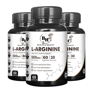 Cápsulas de L-arginina de alta potencia OEM/ODM, potenciador de óxido nítrico vegano sin OGM, soporte de circulación sanguínea para hombres, atletas, energía - Product Image 3