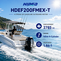 Moteur hors-bord marin à essence HIDEA HDEF200FMEX-T 200 ch, 4 cylindres, EFI, refroidi par eau, pour bateau de pêche et bateau rapide