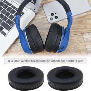 1 paire d'oreillettes de remplacement en cuir protéiné et mousse, compatibles avec les <span class=keywords><strong>écouteur</strong></span>s <span class=keywords><strong>Skullcandy</strong></span> Hesh 2 1 BT - Product Image 2