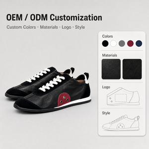 Custom <strong>Ladies</strong> Flexible Soft Leather Retro Lace-up Sneakers Lightweight Flat Comfort Daily Walking <strong>Trainers</strong>-Factory Direct Supply - Product Image 3