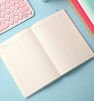 Carnet de notes en cuir PU imprimé, carnet à couverture rigide ligné pour l'écriture, format A5, multicolore