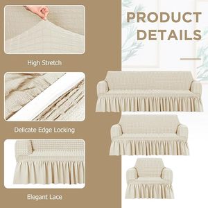 Funda Protectora Elástica para Sofá, de Tela Elástica, para Sofás de Tres Plazas, Lavable a Máquina, Apta para Perros y Gatos, para Sala de Estar - Product Image 3