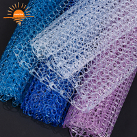 Filet en maille PVC haute densité pour décoration de Noël et de mariage, résistant à l'eau et aux UV, avec motif de tapis et lumières LED