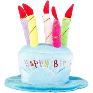 Sombrero de cumpleaños para perro o gato con 5 velas de colores, talla única, accesorio suave para fiestas de mascotas - Product Image 5
