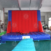 Cible de tir gonflable personnalisée avec velcro, fabriquée en Chine, avec combinaisons en velcro, mur de velcro pour la cour, jeu de mur gonflable en velcro