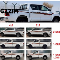 Accessoires pour pick-up : Autocollants de carrosserie, décalcomanies en vinyle pour camion, autocollant d'échappement latéral pour Toyota Hilux 2025