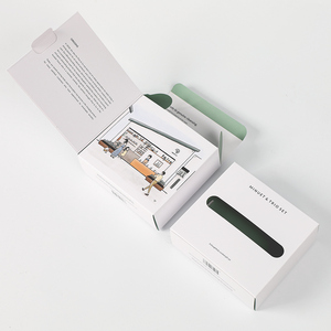 Boîtes d'emballage en papier pour cosmétiques et soins de la peau avec fenêtre, boîte en carton cadeau personnalisée avec logo, carton <span class=keywords><strong>blanc</strong></span>, double insertion - Product Image 3