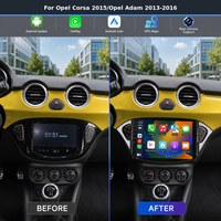 Autoradio Android 9 pouces IPS avec GPS, Bluetooth, WiFi, USB, CarPlay pour Opel Corsa 2015 et Opel Adam 2013-2016