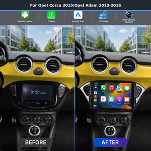 Autoradio Android 9 pouces IPS avec GPS, Bluetooth, WiFi, USB, CarPlay pour Opel Corsa 2015 et Opel Adam 2013-2016 - Product Image 1
