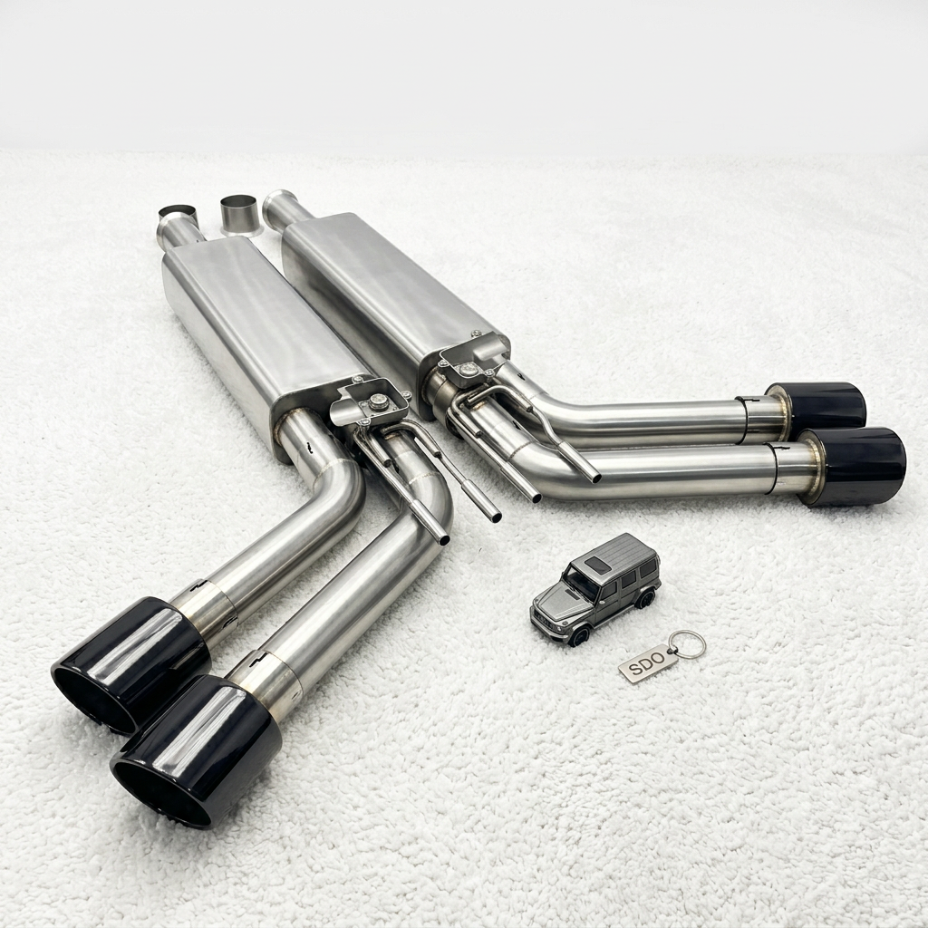 VantaFlow Racing Performance Catback Exhaust Pipes for Mercedes Benz G63 AMG W463A W464 4.0T 2018-2026 SS304 Muffler with Black Tips