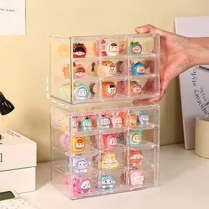 Scatola Trasparente per Conservazione <span class=keywords><strong>Mini</strong></span> Figure con Cassetti Scorrevoli per Giocattoli da Collezione e Organizzatore per Blind Box - Product Image 5