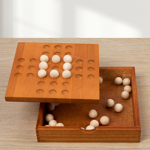 Jeu <span class=keywords><strong>d</strong></span>'échecs classique en bois pour enfants, jouet éducatif de bureau pour enfants, jeu de société intellectuel - Product Image 4