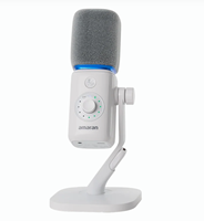 Kit de support de microphone de bureau AMARAN, microphone de bureau sans fil pour l'enregistrement de diffusions en direct, de podcasts et de créations vidéo quotidiennes