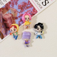 Cartoonmeisjes harscharms voor DIY crèmelijm telefoonhoesje fantasy vrouwelijke hanger sleutelhanger accessoire promotioneel cadeau