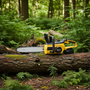 Motosierra inalámbrica de 20V y 12 pulgadas, con batería, sin escobillas, eléctrica y portátil, para talar árboles y cortar madera. - Product Image 2