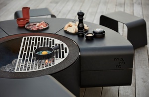 Outdoor Smokeless Corten Metal Round <b>Fire</b> <b>Pit</b> <b>Table</b> With Seats GF01 Outdoor <b>Fire</b> <b>Pit</b> GF01 - Product Image 4