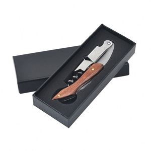 Custom Logo 3pcs Set Gift Box Wooden Handle Corkscrew <b>Wine</b> Bottle Opener Set With <b>Stopper</b> Pourer - Product Image 3