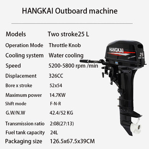 เครื่องยนต์เรือฮังไค 2 จังหวะ 25 แรงม้า ระบบระบายความร้อนด้วยน้ำ รุ่นใหม่ - Product Image 3