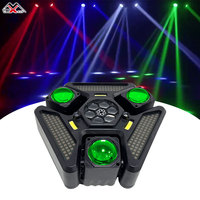 Lumières de discothèque, fête, LED, rotation à 360 degrés, lumière de scène à trois bras RGBW avec contrôle DMX et gradation ultra-lisse