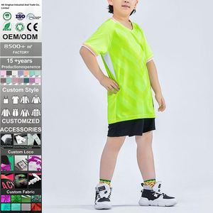 Yetişkin Erkekler Baskılı Futbol Formaları Futbol Takımları Kısa Kollu Üniformalar %100 Polyester Nefes Alabilir Hızlı Kuruyan Yaz Özel Takım Adı - Product Image 1