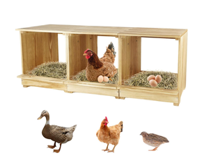 Sağlam ahşap tavuk döşeme kutuları açık tavuk yuva kutusu tavuklar için Backyard Coops ahşap yuvalama kutuları dışarı rulo - Product Image 1