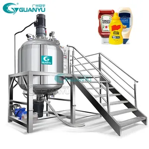 500l 1000l Ointment Emulsify Cream Mixer Making Vacuum Emulsifying Machine Emulsifier Cosmetic Lotion Cream Mixer