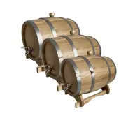 Offre Spéciale haute qualité logo personnalisé vin en bois de chêne barils avec en acier inoxydable robinet 5.0L tonneau de VIN