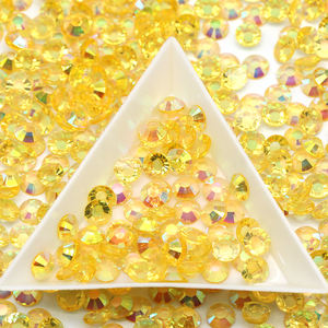 คริสตัลเรซิ่นเจลลี่ AB สีโทแพซ AB ขนาด 4 มม. 50,000 ชิ้น/ถุง แบบไม่ใช้ความร้อน สำหรับตกแต่งแก้ว DIY - Product Image 2