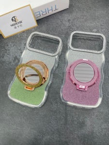Étui avec support miroir, mignon, avec miroir de maquillage intégré, cadre de protection, vente en gros - Product Image 5