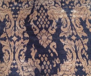 Alfombras de alfombra de telar manual con diseño Floral y efecto de borrado de alta calidad, alfombras de viscosa tejidas a mano con estampado bordado para sala de estar - Product Image 3