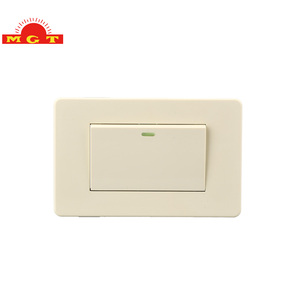 Interrupteurs électriques muraux de haute qualité en gros, beige, 3 gangues, 2 voies, norme américaine, pour la maison, le bureau - Product Image 2