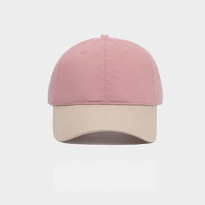 Casquette de baseball en sergé de coton lavé, douce, bicolore, à 6 panneaux, pour la vente en gros - Product Image 2