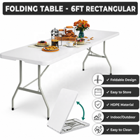 Vente directe usine – Table pliante moderne et minimaliste en plastique, banc long en PEHD moulé par soufflage, mobilier d'extérieur pour la rue