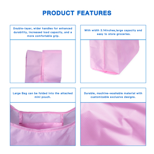 Sac de courses pliable imperméable 210T pour épicerie, motif Scottie Dog, réutilisable, faible MOQ, acceptation OEM - Product Image 4